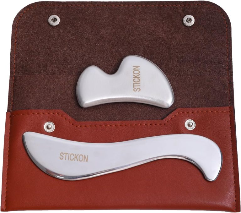 STICKON Gua Sha Massage Tool 2 in 1 Stainless Steel GuaSha Scraping Ma...