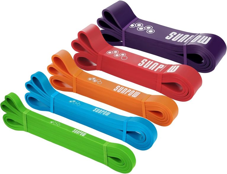 SUNPOW Pull Up Assistance Bands - Set of 5 Resistance Heavy Duty Worko...