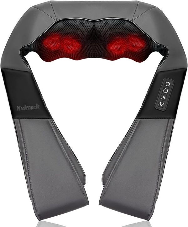 Shiatsu Neck and Back Massager with Soothing Heat, Electric Deep Tissu...