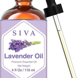 Siva Lavender Essential Oil 4 Fl Oz with Glass Dropper – 100% Pure, Na...