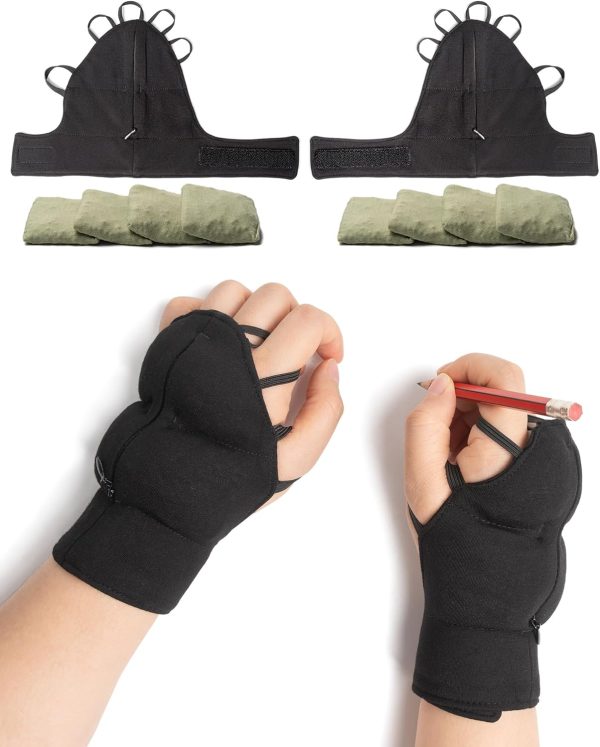 SteadyHand Adjustable Weighted Gloves for Hand Tremors, Weighted Wrist...