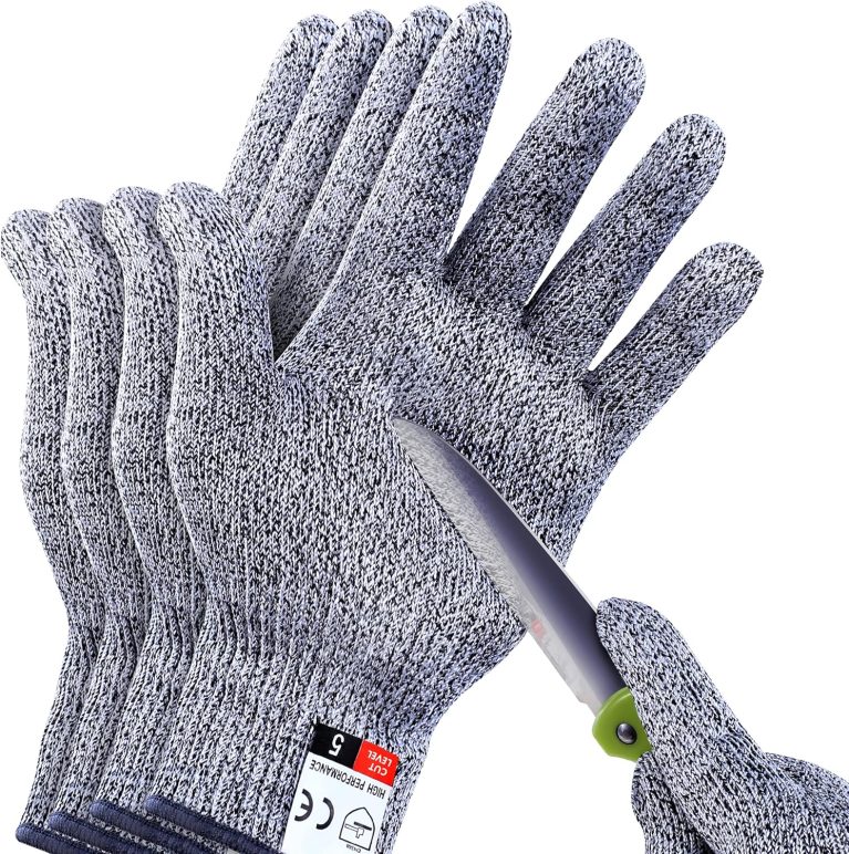 THOMEN 4 PCS (M+L) Cut Resistant Gloves Level 5 Protection for Kitchen...