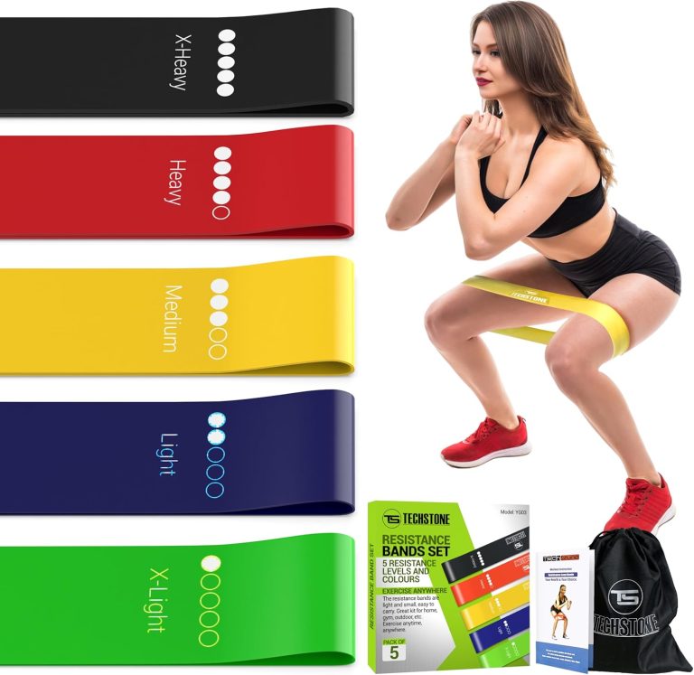 TechStone Resistance Bands Set for Men and Women, Pack of 5 Different ...