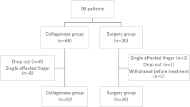 The CeCORD-J study on collagenase injection versus aponeurectomy for Dupuytren's contracture compared by hand function and cost effectiveness