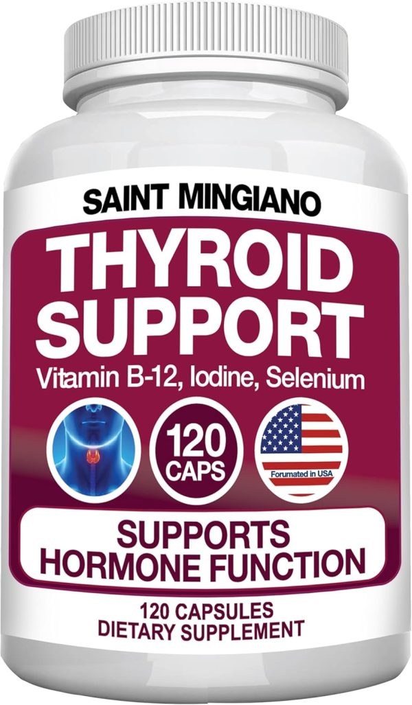Thyroid Support Supplement with Iodine |120 Capsules to Help Body Mass...