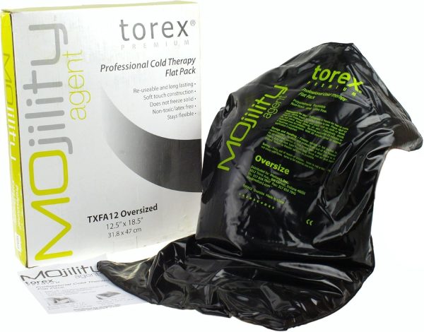 Torex Cold Pack Black Oversize 12.5 x 18.5 inches, Durable and Reusabl...