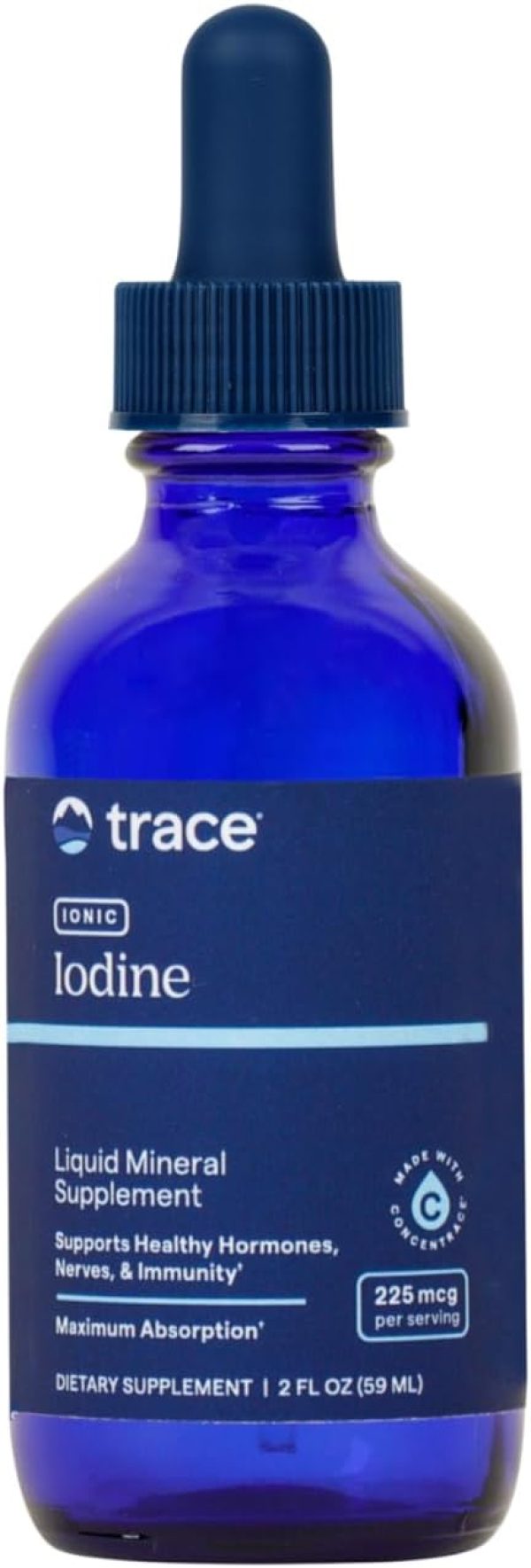 Trace Minerals Ionic Iodine 225 mcg - Gel Supplement to Support Immune...