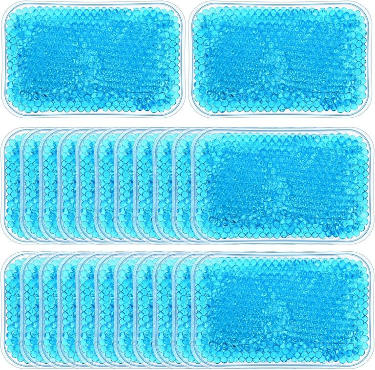 TrelaCo 24 Pcs Gel Bead Ice Pack 4 x 6 Inch Reusable Hot Cold Pack Sof...