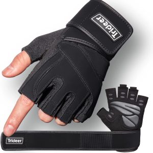 Trideer Workout Gloves for Men, Weight Lifting Gloves with Wrist Wrap ...