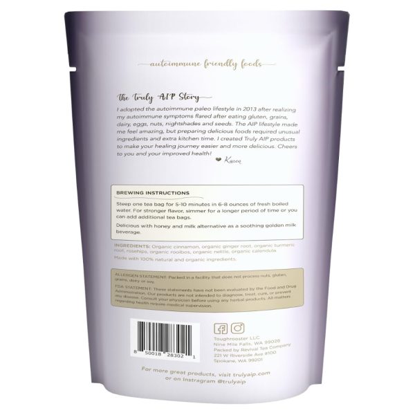 Truly AIP Ginger Turmeric Herbal Tea - AIP Compliant - Free from Caffe...