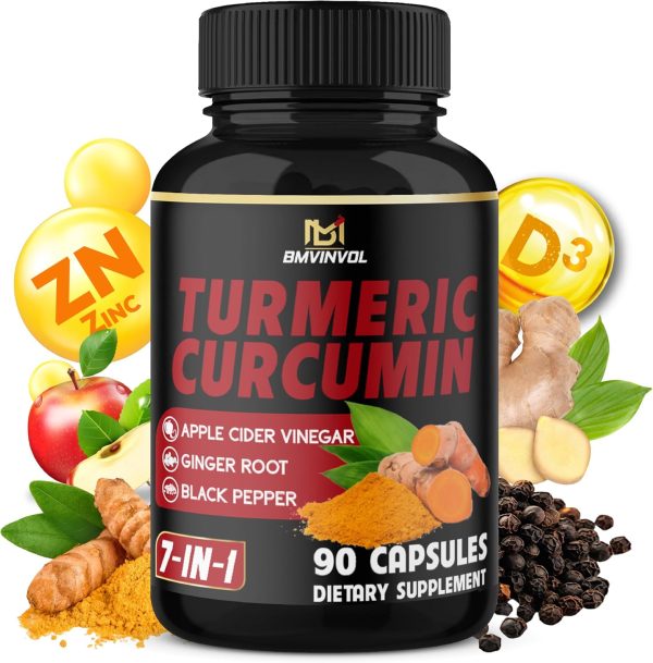 Turmeric Curcumin - 95% Curcuminoids & Apple Cider Vinegar, Ginger Roo...