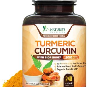 Turmeric Curcumin Supplement 1950mg - 95% Curcuminoids with Organic Tu...