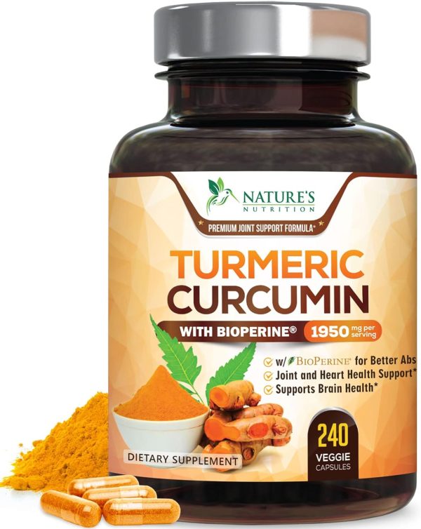 Turmeric Curcumin Supplement 1950mg - 95% Curcuminoids with Organic Tu...