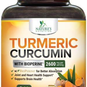Turmeric Curcumin Supplement with BioPerine 95% Curcuminoids 2600mg wi...