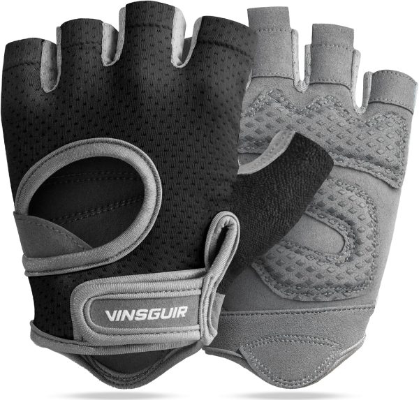 VINSGUIR Breathable Workout Gloves for Women, Weight Lifting Gloves fo...