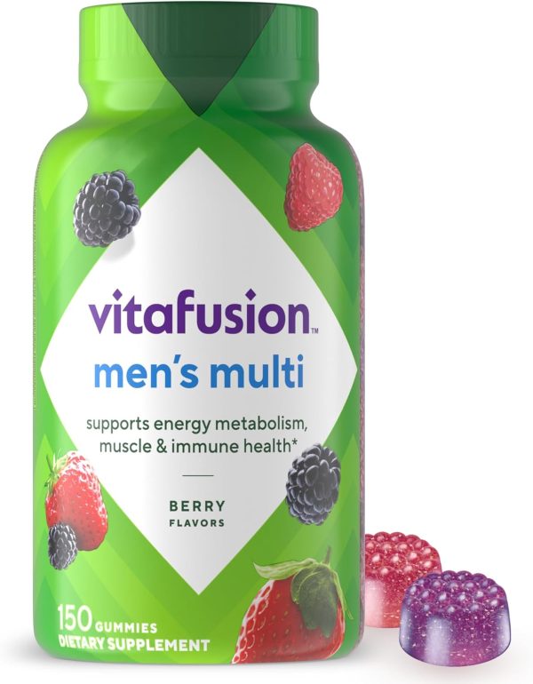 Vitafusion Adult Gummy Vitamins for Men, Berry Flavored Daily Multivit...