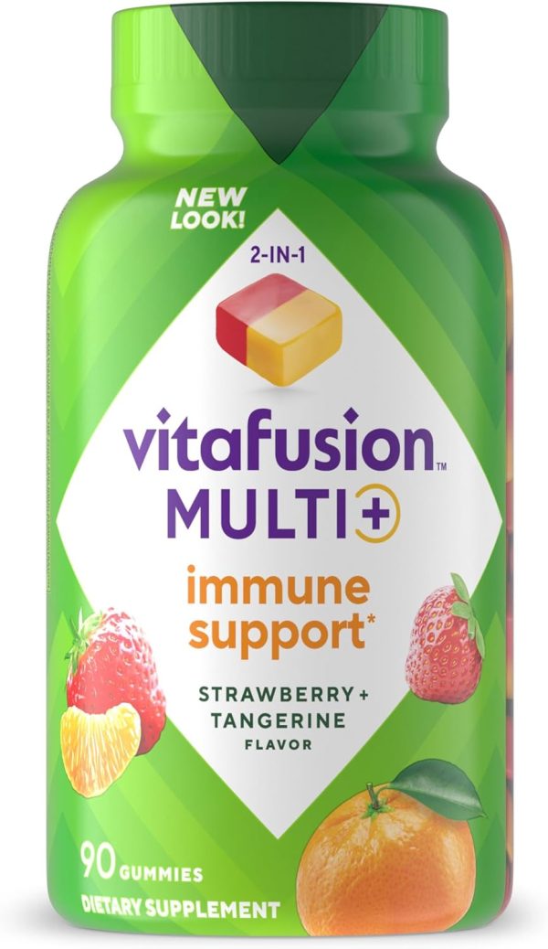 Vitafusion Multi+ Immune Support* – 2-in-1 Benefits & Flavors – Adult ...