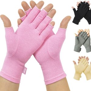 Vive Pink Arthritis Hand Compression Gloves - Comfortable Fit for Men ...