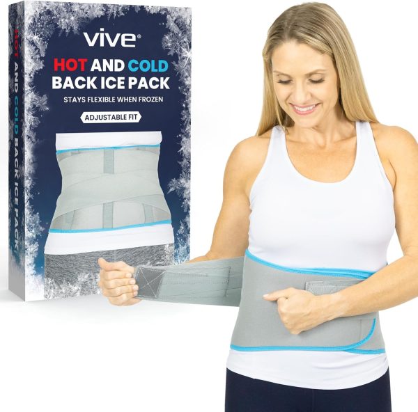 Vive Wearable Ice Packs for Back Pain - Back Brace with Ice Pack - Ice...
