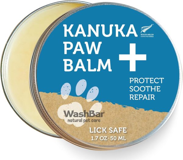 WashBar Dog Paw Balm for Cracked Paws | Natural Lick-Safe Paw Soother ...