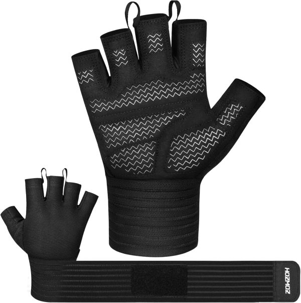 Weight Lifting Gloves with Wrist Support, Gym Workout Gloves for Men W...