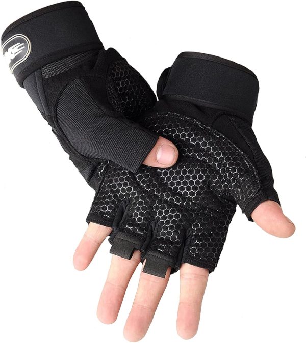 Workout Gloves, Gym Gloves for Men, Wrist Wraps Lifting Wrist Wraps Gl...