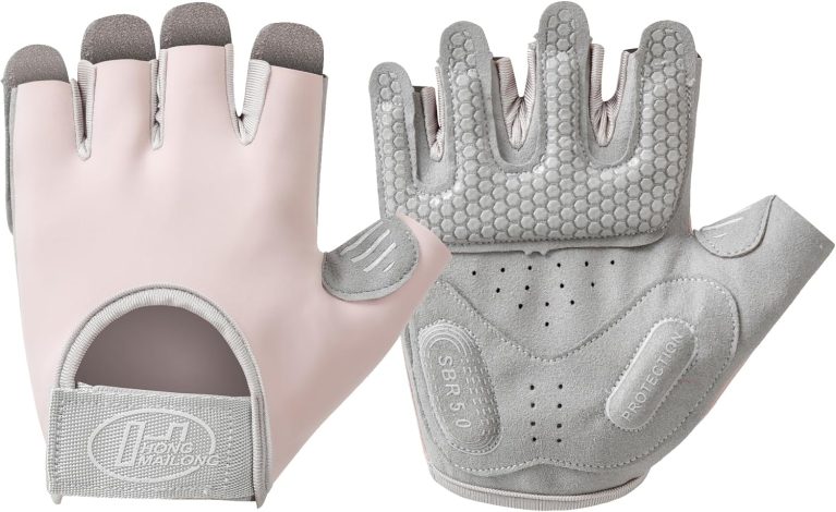 Workout Gloves for Women & Men, Anti-Slip Fingerless Gloves for Weight...