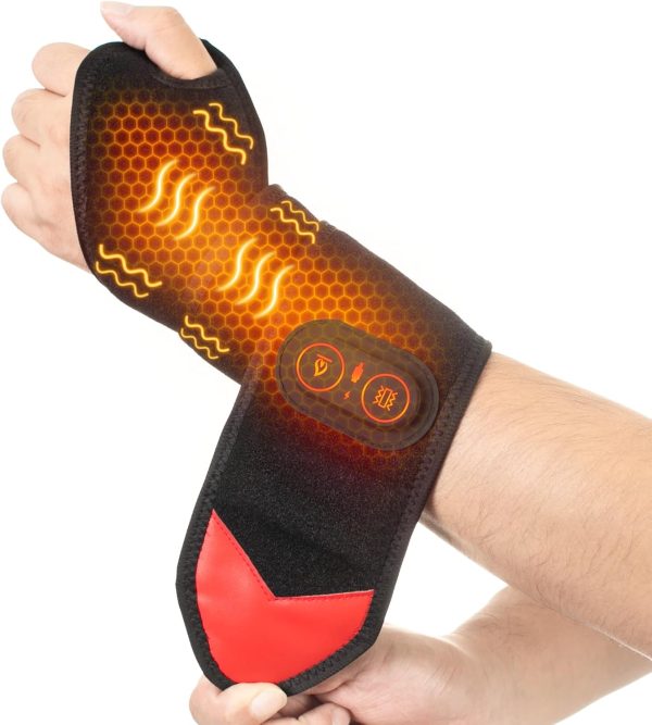 Yabuu Cordless Wrist Hand Massage Heating Pad for Carpal Tunnel Built-...