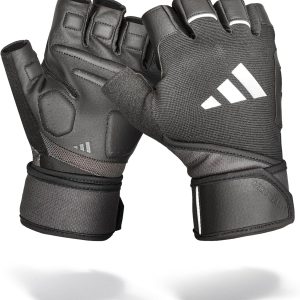 adidas Wrist Wrap Training & Weightlifting Gloves, Fingerless Workout ...