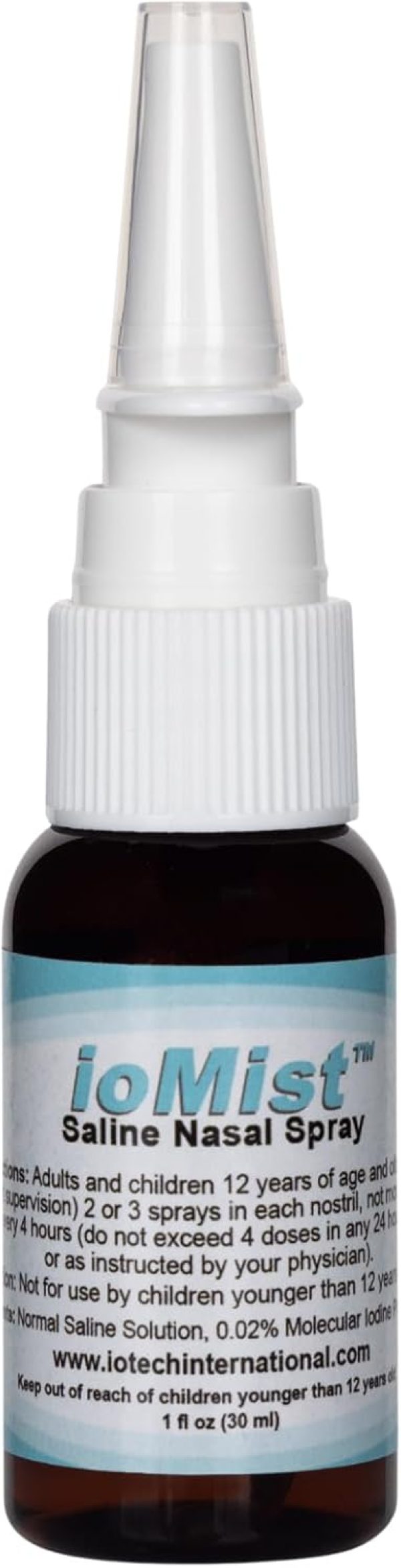 ioMist Saline Nasal Spray with Molecular Iodine Preservative; Cleaner ...
