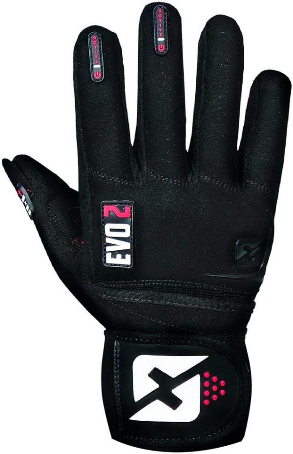 skott Evo 2 Weightlifting Gloves with Integrated Wrist Wrap Support-Do...