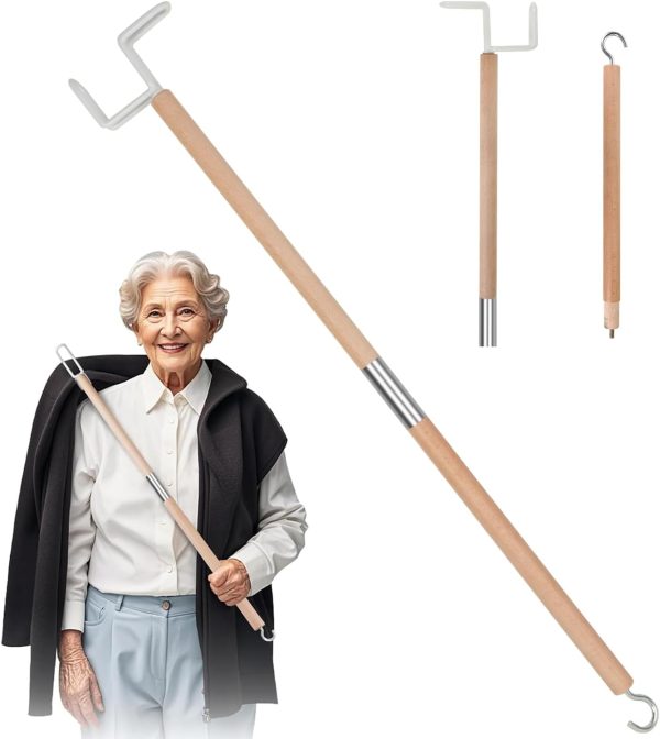27.2"Dressing Stick,Long Handle Dressing Aid Stick for Elderly and Hip...