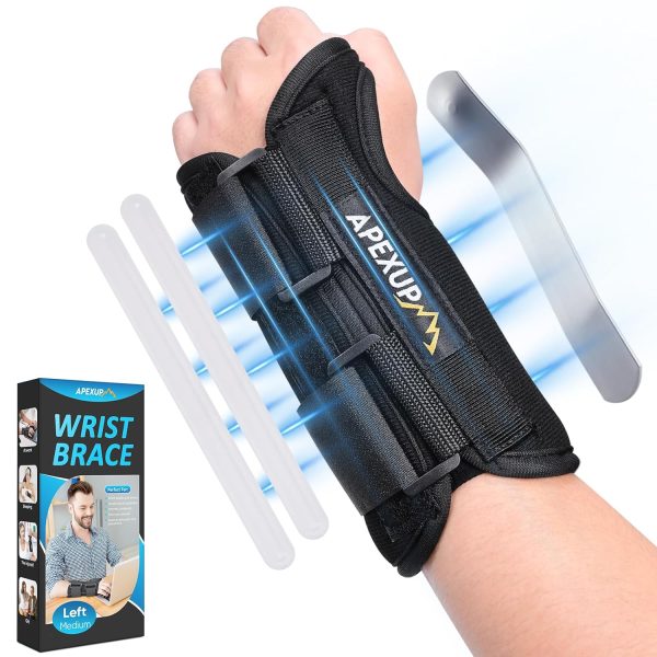 APEXUP Wrist Brace for Carpal Tunnel, Night Pain Relief Hand Brace wit...