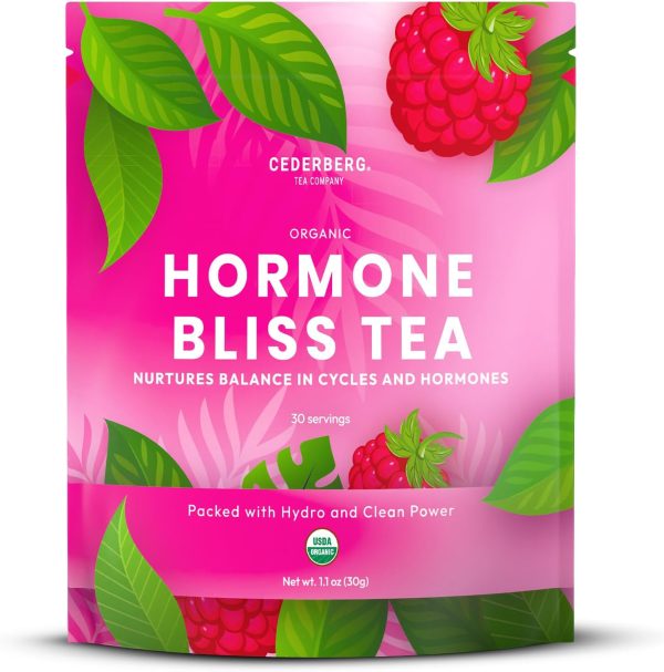 Cederberg Hormone Bliss Tea Hormone Balance Tea for PCOS Organic Raspb...
