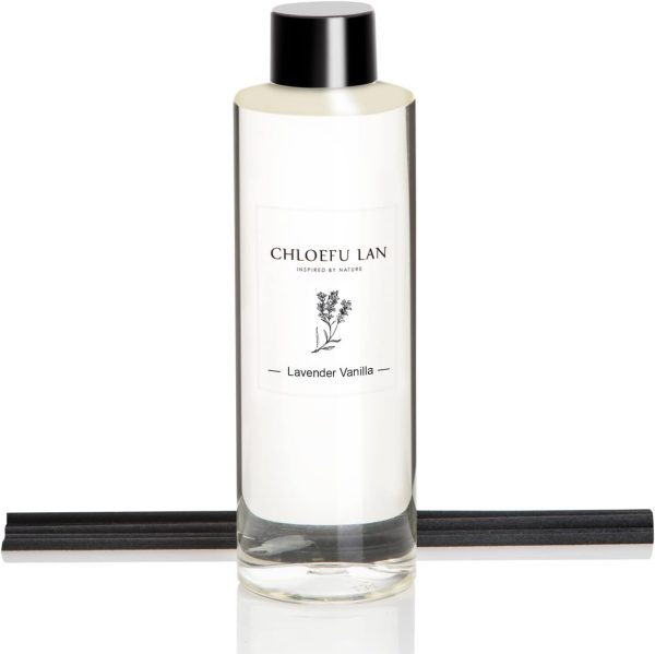 Chloefu LAN Lavender Reéd Diffuser Refill 200ml/6.76 fl oz Natural Ess...