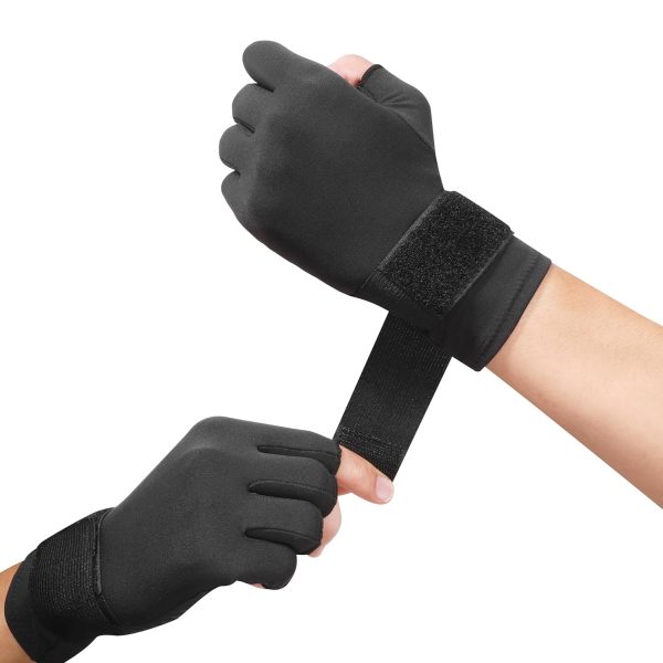 Copper Compression Arthritis Gloves， Fingerless Arthritis Carpal Tunne...