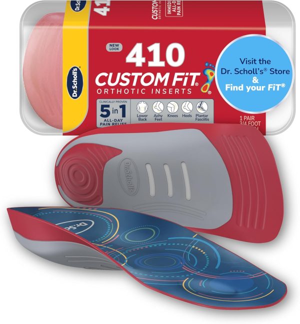 Dr. Scholl’s Custom Fit Orthotics 3/4 Length Arch Support Shoe Inserts...