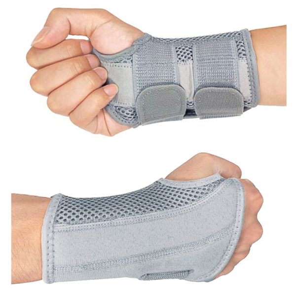 HYCOPROT Adjustable Wrist Supports Brace with 2 Metal Straps for Men a...