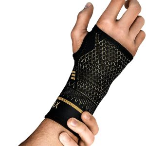 INDEEMAX Copper Wrist Compression Sleeve 1 Pair, Comfortable Hand Brac...
