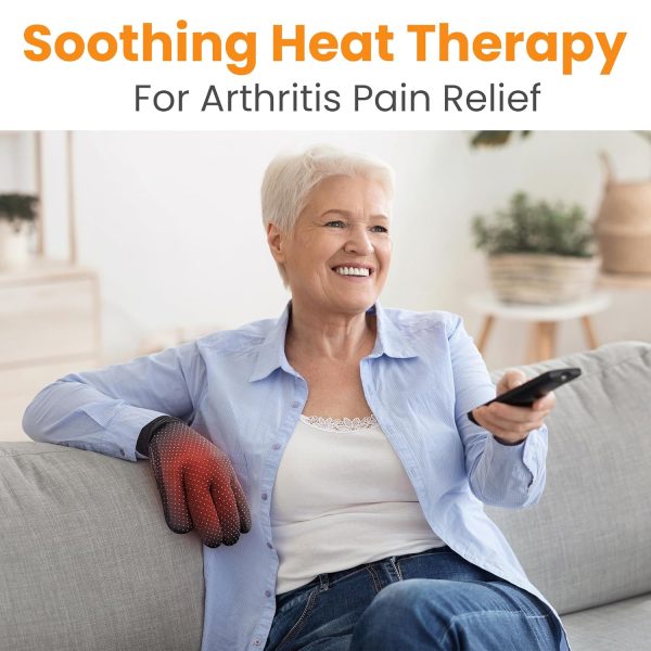 Microwaveable & Reversible Warming Arthritis Glove for Soothing Hand P...