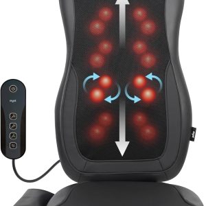 Mynt Black Acupressure Massage Chair Pad with 4 Deep Kneading Nodes, S...