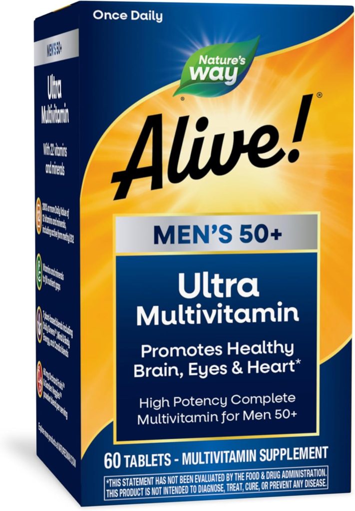 Nature's Way Alive! Men’s 50+ Daily Ultra Multivitamin, High Potency F...