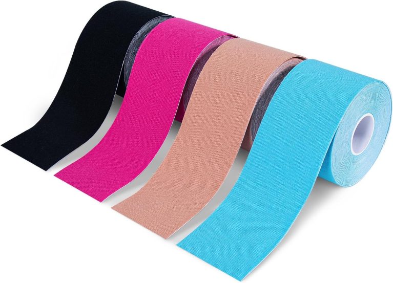 OBTANIM 4 Rolls Waterproof Breathable Kinesiology Tape, Athletic Elast...