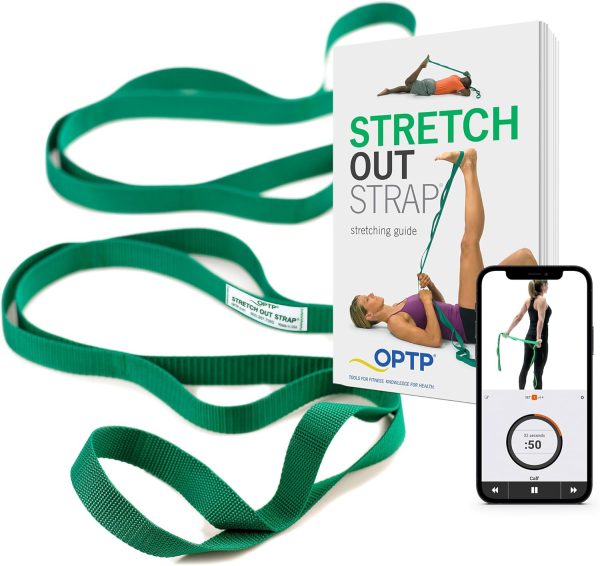 OPTP The Original Stretch Out Strap with Exercise Book, for Flexibilit...