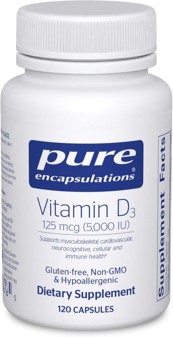 Pure Encapsulations Vitamin D3 125 mcg (5,000 IU) - Supplement to Supp...
