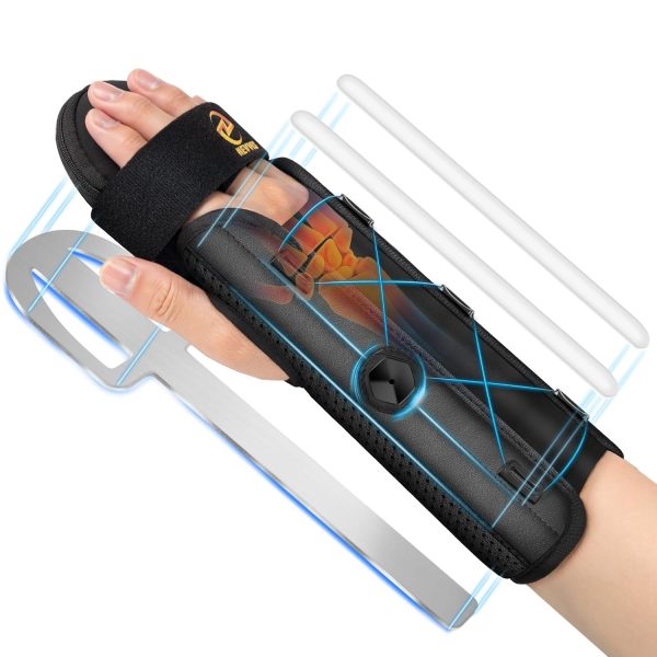 Resting Hand Splint with Adjustable Knob, Carpal Tunnel Wrist Brace Ni...