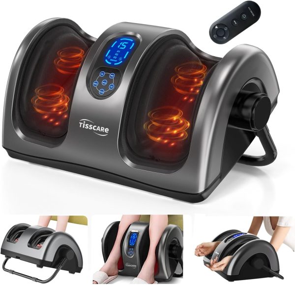 TISSCARE Foot Massager with Heat, FSA HSA Eligible, Shiatsu Foot Massa...