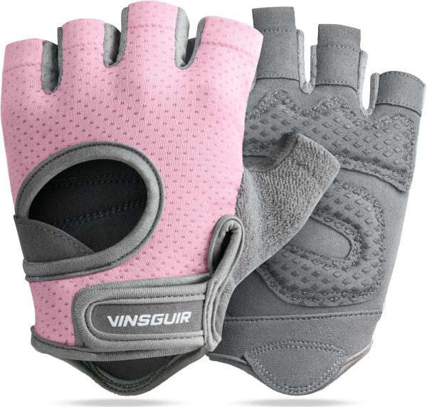 VINSGUIR Breathable Workout Gloves for Women, Weight Lifting Gloves fo...