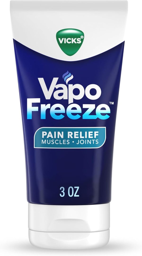 Vicks VapoFreeze Menthol Pain Relieving Cream 3oz, for Muscles & Joint...