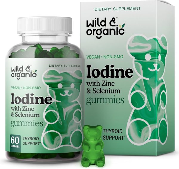 Wild & Organic Iodine Gummies 250mcg - Immune Support Complex w/Potass...
